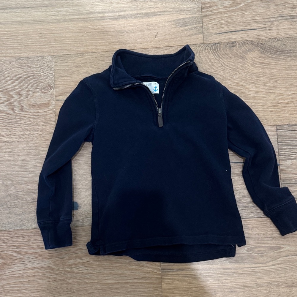 Crewcuts Kids Black Quarter-Zip Sweatshirt